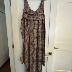 Marni Beige and Brown Floral Maxi Dress